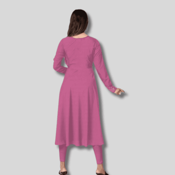 Classic Solid Crepe Anarkali Kurta for Women