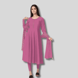 Classic Solid Crepe Anarkali Kurta for Women